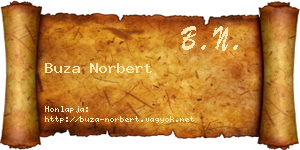 Buza Norbert névjegykártya