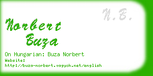 norbert buza business card